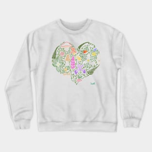 I Love Oregon Flora and Fungus - Color Crewneck Sweatshirt